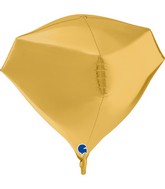 18" Gem Yellow Gold 4D Foil Balloon