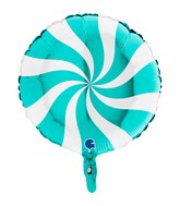 18" Candy Swirly White-Tiffany Foil Balloon