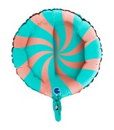 18" Candy Swirly Rose Gold-Tiffany Foil Balloon