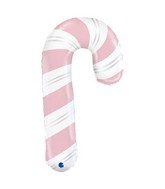 41" Pink Candy Cane Foil Balloon
