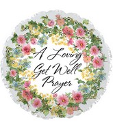 9" Airfill Only Foil Balloon Floral Prayer