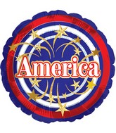 9" Airfill Only Foil Balloon America Star Stream