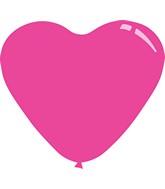 11" Deco Fuchsia Decomex Heart Shaped Latex Balloons (100 Per Bag)