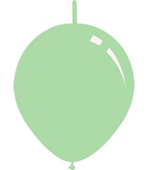 6" Deco Matte Mint Green Decomex Linking Latex Balloons (100 Per Bag)