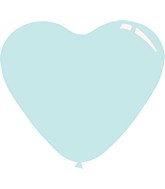 7" Deco Sky Blue Decomex Heart Shaped Latex Balloons (100 Per Bag)
