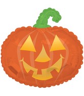 22" Happy Pumpkin Foil Balloon
