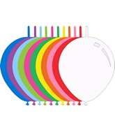 11" Standard Assorted Decomex Linking Latex Balloons (100 Per Bag)