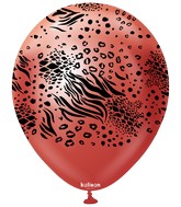 12'' Balloons Printed Mutant Safari Mirror Red Kalisan (25 Per Bag)