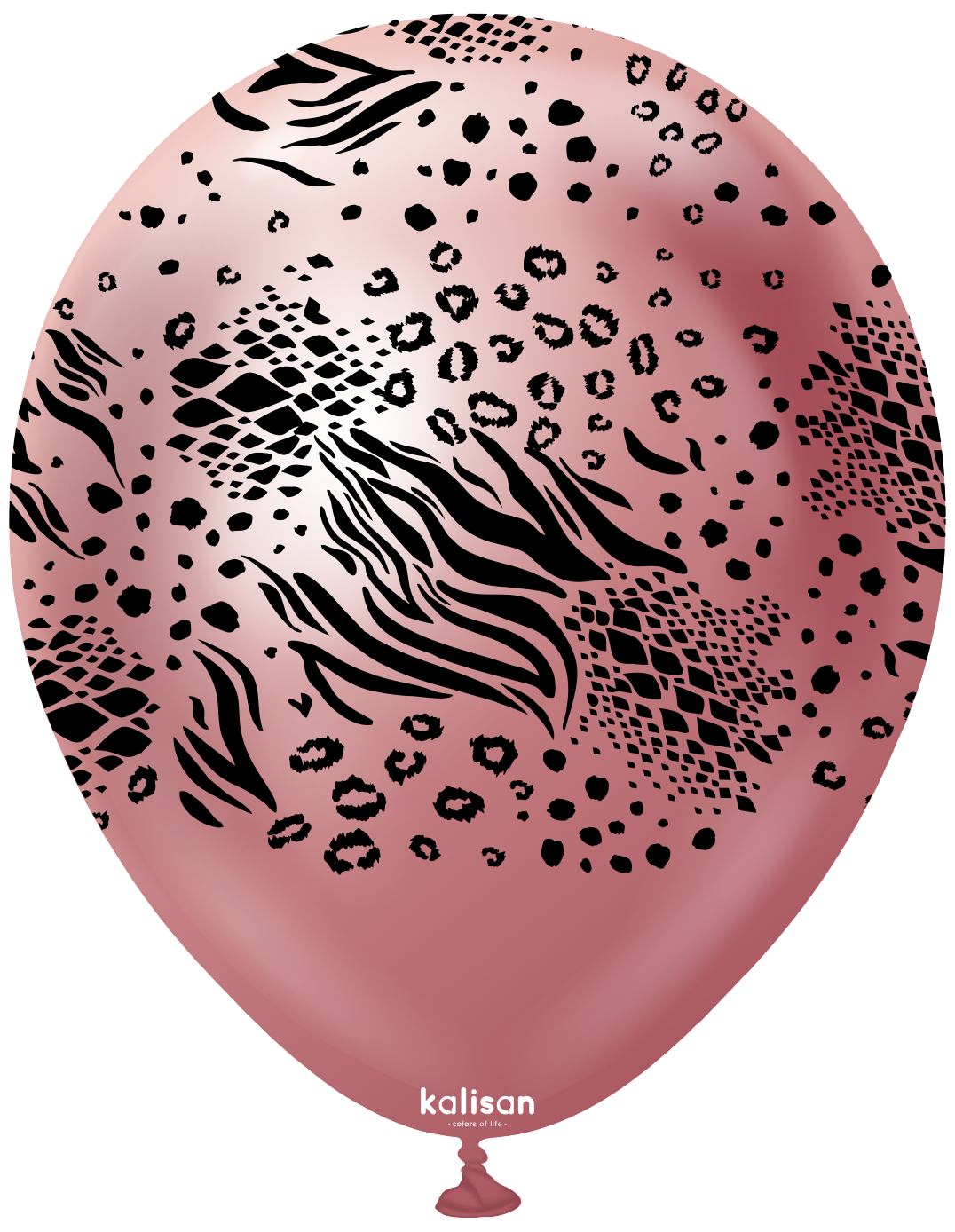 12" Balloons Printed Mutant Safari Mirror Pink Kalisan (25 Per Bag)