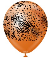 12" Balloons Printed Mutant Safari Mirror Copper Kalisan (25 Per Bag)