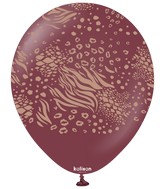 12" Balloons Printed Mutant Safari Standard Burgundy Kalisan (25 Per Bag)