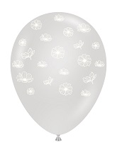 11" Clear Lace Print Latex Balloons (50 Per Bag) Brand Tuftex