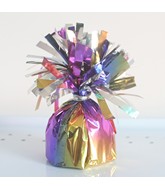 6 oz Rainbow Foil Wrapped Balloon Weight