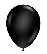 17" Black Tuftex Latex Balloons (50 Per Bag)