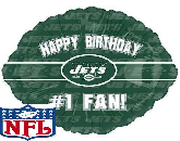 18" NFL Football Happy Birthday #1 Fan NY Jets