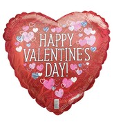 18" Happy Valentine's Day Colorful Hearts