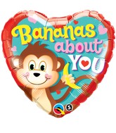 18" Bananas About You Foil Balloon