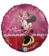 18" Single Sided Minnie Mouse Foil Balloon