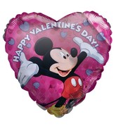 4" Airfill Only Mickey Mouse Valentine's Foil Balloon