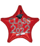 18" Class of 2022 - Red Foil Balloon