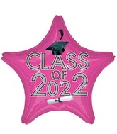 18" Graduation Class of 2022 - Pink Foil Balloon