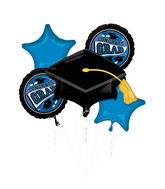 Bouquet School Colors Be True to Your School Grad - Blue Foil Balloon