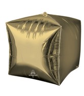 15" Cubez White Gold Foil Balloon