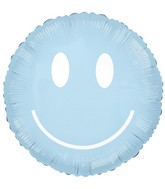 30" Friendly Smile Blue Foil Balloon