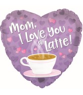 9" Airfill Only Mom I Love You Latte Foil Balloon