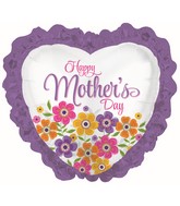 32" Happy Mother's Day Daisy Pop With Lace Foil Balloon