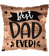 9" Airfill Only Best Dad Ever Woodwork Foil Balloon