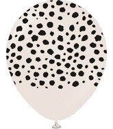 12" Safari Cheetah Printed White Sand Retro Kalisan Latex Balloons (25 Per Bag)
