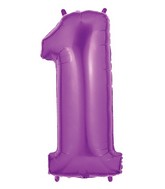 40" Large Number Balloon 1 Purple