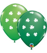 11" Big Shamrocks Around (50 Count) Latex Balloons
