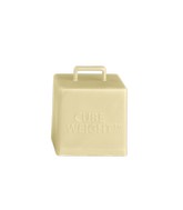 65 Gram Cube Balloon Weight (10 Per Bag): Ivory Cream