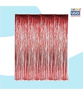 36" X 96" Foil Curtain Backdrop Gemar Red