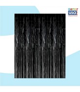 36" X 96" Foil Curtain Backdrop Gemar Black