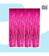 36" X 96" Foil Curtain Backdrop Gemar Hot Pink