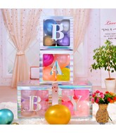 12" Holo Silver Stuffing Balloon Box (4 pcs) Use with/without sticker "Baby"