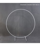 6.5 ft White Round Balloon Stand (Wing Nut and Bolt Assembly)