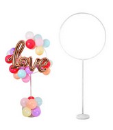 2.5 ft White Circle Balloon Stand 5.75 ft Height (Waterbase 1KG)