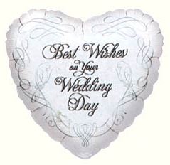 7" Airfill Only Best Wishes on Wedding Day Foil Balloon Balloon