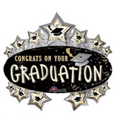 31" Congrats Grad Marquee Shape Foil Balloon