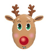 36" Red-Nosed Reindeer Balloon