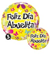 18" FELIZ DIA ABUELITA MARIPOSAS Balloon (Spanish)