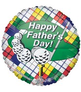 9" Airfill Only Golf Happy Father's Day Foil Balloon
