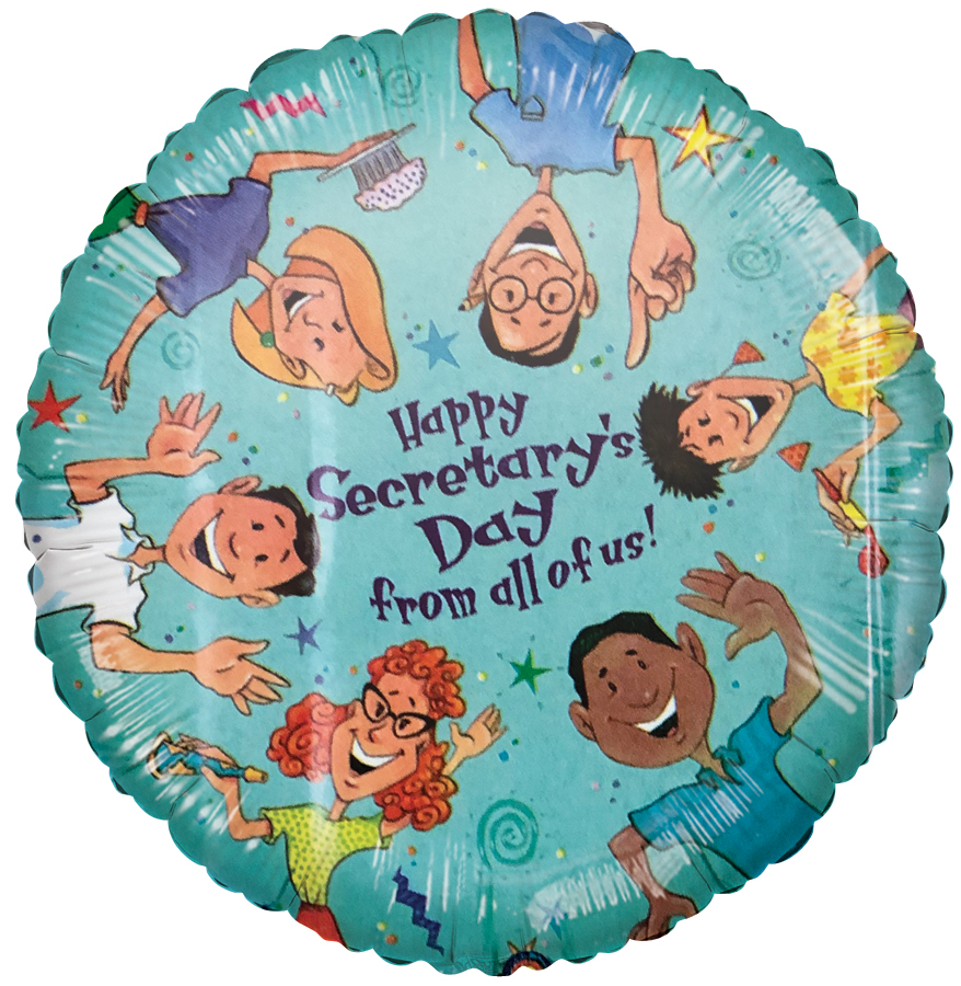 18" Happy Secretary's Day From All of Us! Foil Balloon