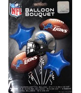 Lions NFL Football 5 Balloon Bouquet
