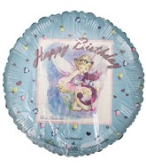 18" Happy Birthday Flora Thubkin Foil Balloon