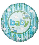 18" Baby Boy Blue Carter Foil Balloons